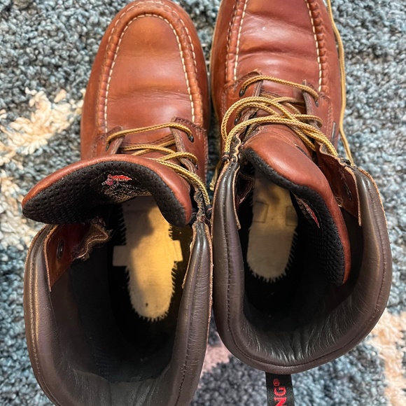 Red Wing Traction Tred 405 Moc Toe Waterproof Work Boots Mens Size 9 - Picture 2 of 7